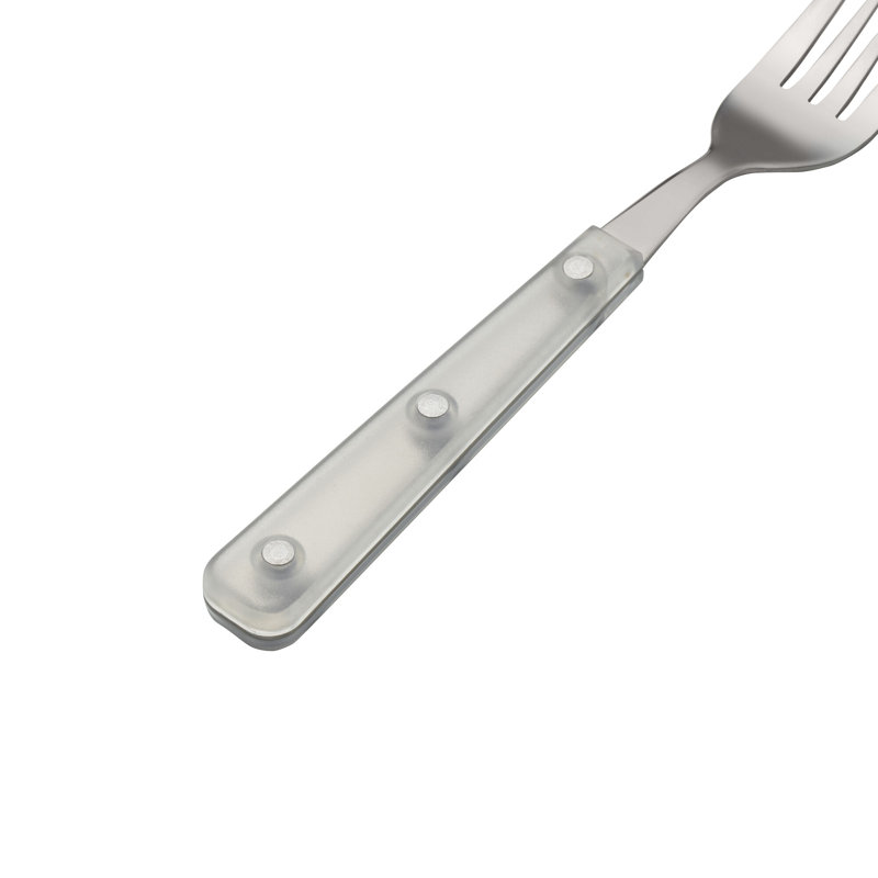 Translucent 20-Piece Stainless Steel Flatware Set, Service For 4, Clear