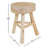 Contemporary Wood Backless Accent Storage Stool for Living Room - Compact Vanity Foot Rest and Functional for Home Decor Seating Solution-1433464917