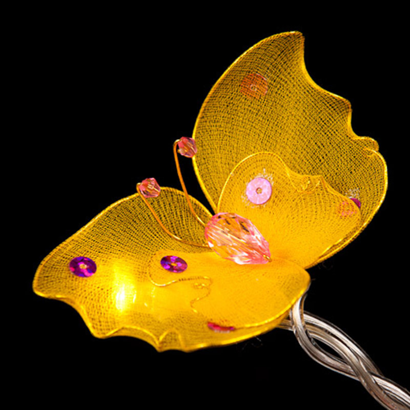 Kelsea LED Sheer Butterfly String Light, Rainbow