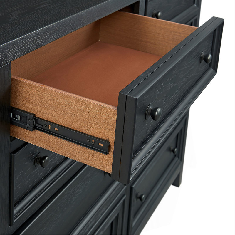 Rangement polyvalent pour commode et commode multi-tiroirs, Noir