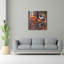 «Quiet Coffee Moment», art mural contemporain rustique-129094039