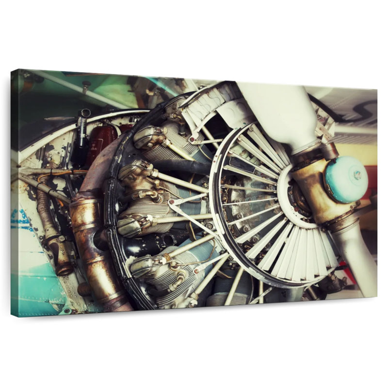 Avion à moteur rétro Mehar, H 20 po x l 30 po