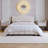 King Size Beige Linen Upholstered Platform Bed with Adjustable Saddle Curved Headboard & Diamond Tufting, No Box Spring Required-1876569157