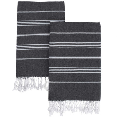 Paquet de 4 serviettes essuie-mains 100% coton pour salle de bain et cuisine, 16 x 39 po