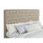 Oatmeal Upholstered Eastern Panel Bed