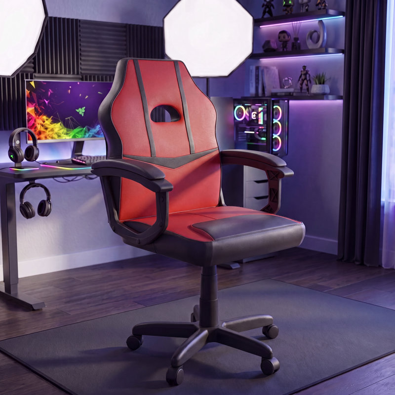 Muskoka Gaming Chair, Office Computer Chair Adjustable, UKFR Certified, Red