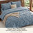 Bedsure Queen Burgundy Pintuck Bed-in-a-Bag - Mineral Blue Pinch Pleat Comforter Set with Sheets, Pillowcases & Shams (Set of 7)-105523204-105523230