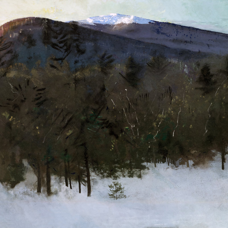Montagnes Thayer II sur toile par Abbott Handerson Thayer, L 12 po x H 12 po