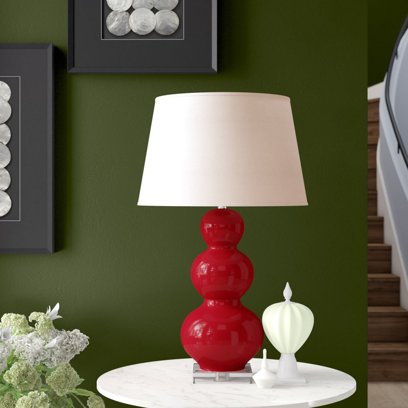 Triple Gourd Table Lamp, Sunset Yellow
