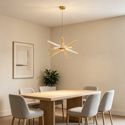 Modern 5-Light Acrylic LED Sputnik Chandelier