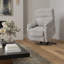 Fauteuil relevable moelleux en tissu colombe Lucie