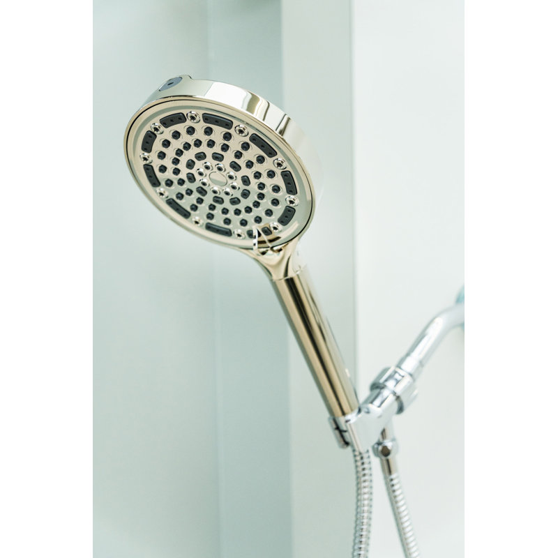 Douche à main 6 fonctions Kingston, Nickel poli