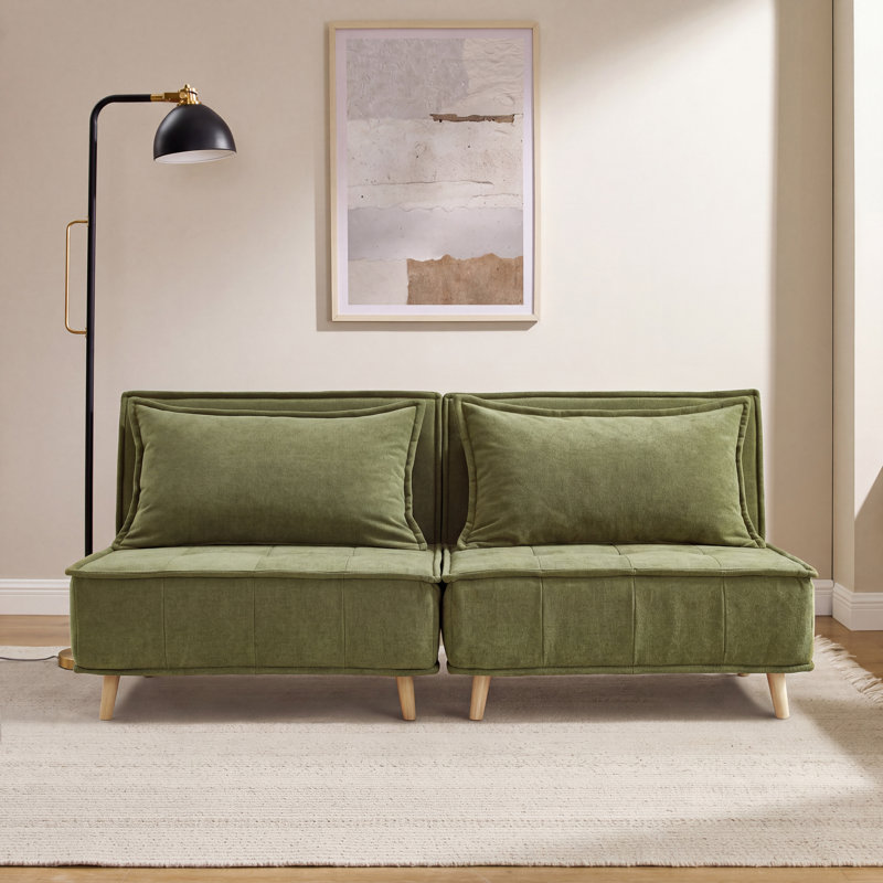 Upholstered Accent Chair, Green 100% Polyester