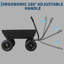 Chariot de jardinage, wagon en poly robuste de 1200 lb avec pneus
