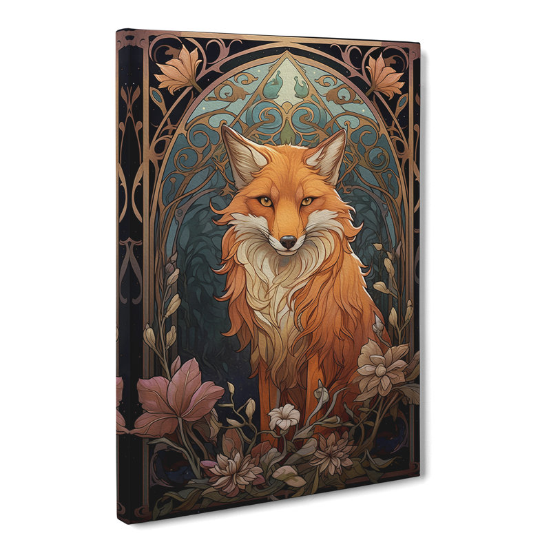 Fox Nouveau No.2 - Print, 76cm H x 50cm W x 3cm D