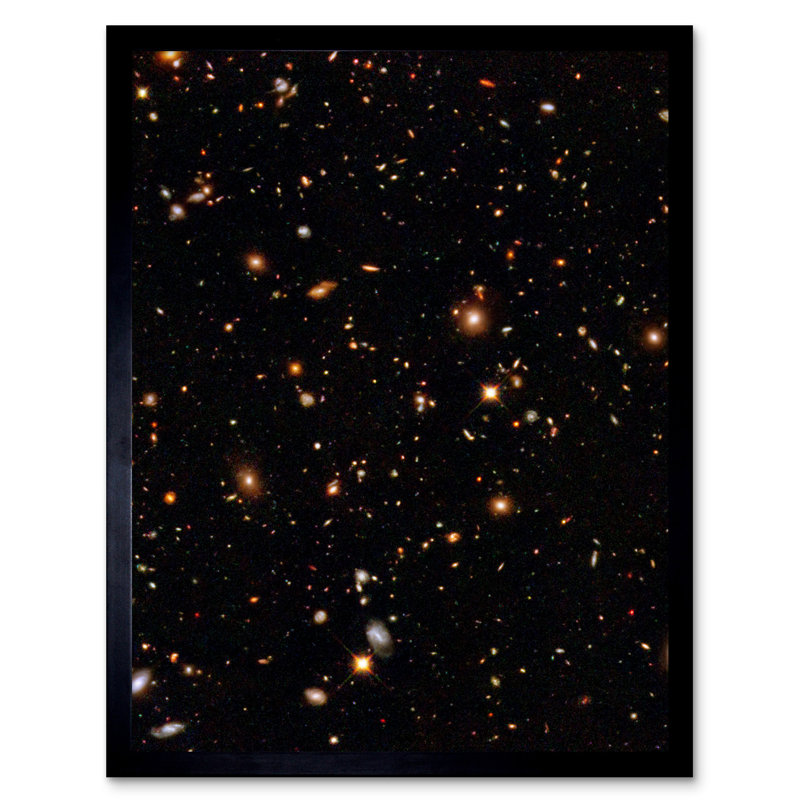 Hubble Space Telescope Look Into Universe's Past Deep Field - Single Picture Frame Print