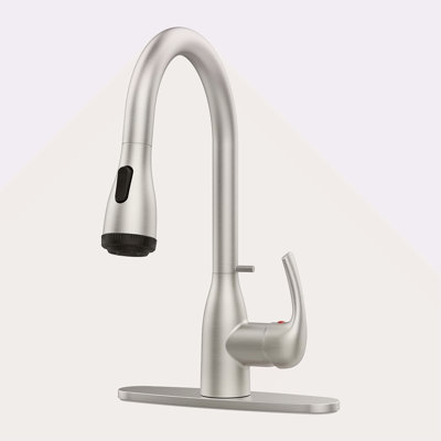 Kitchen Faucet With Pull Down Sprayer And 4 Spraying Modes Commercial 1 Or 3 Hole Kitchen Faucets With Locking Buckle For Farmhouse Rv Bar Sinks
