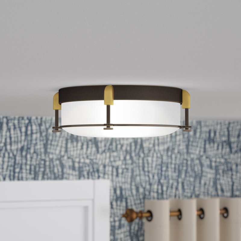 Colbin 2 - Light 12.5" Simple Drum Flush Mount, Brushed Nickel