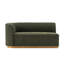 Canapé modulaire en chenille 132 po vert olive Daria
