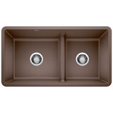 Precis SILGRANIT 33" L x 18" W Double Bowl Undermount Kitchen Sink with Low Divide