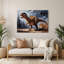 «Dinosaur Edmontosaurus», art mural en métal noir-1885822083