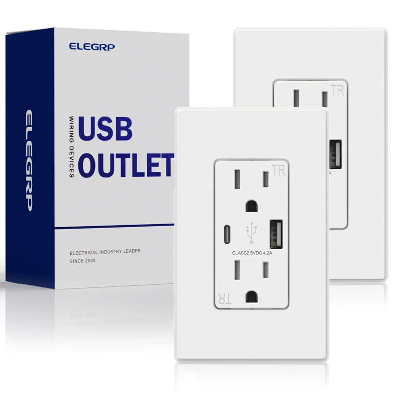 Tamper Resistant Outlet, White