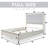 Eira Vale Full Transitional Upholstered Bed Frame with Decorative Nailhead Trim, Classic Turned Feet, and 800lb Capacity