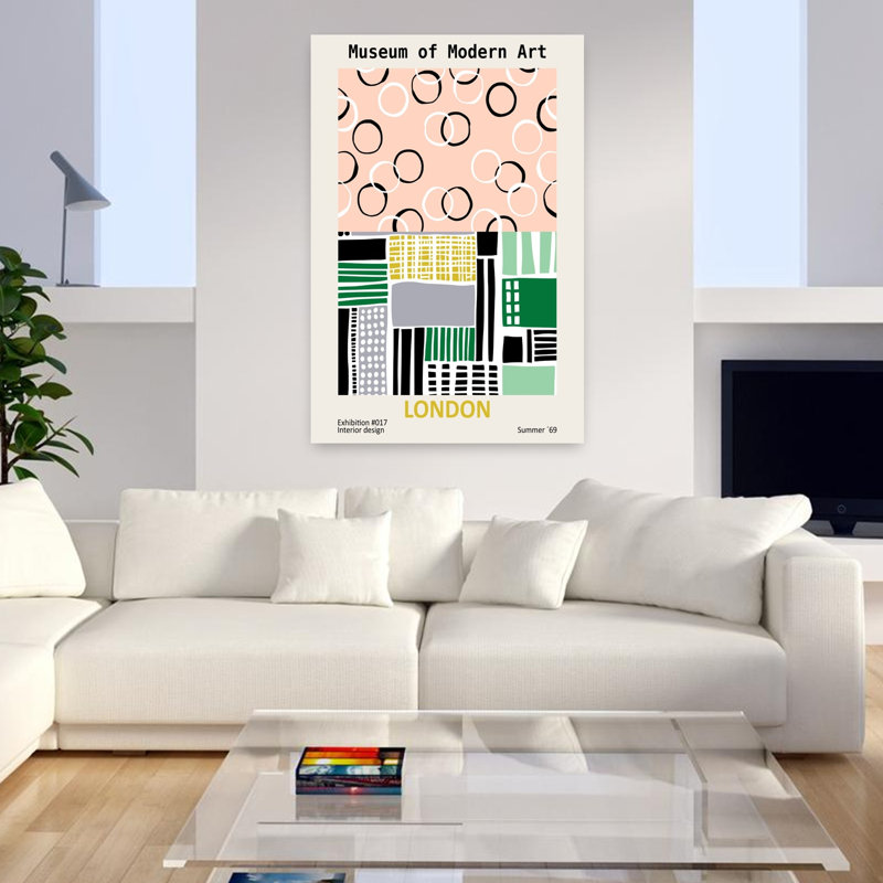 Art contemporain, art classique abstrait audacieux, H 48 po x l 32 po