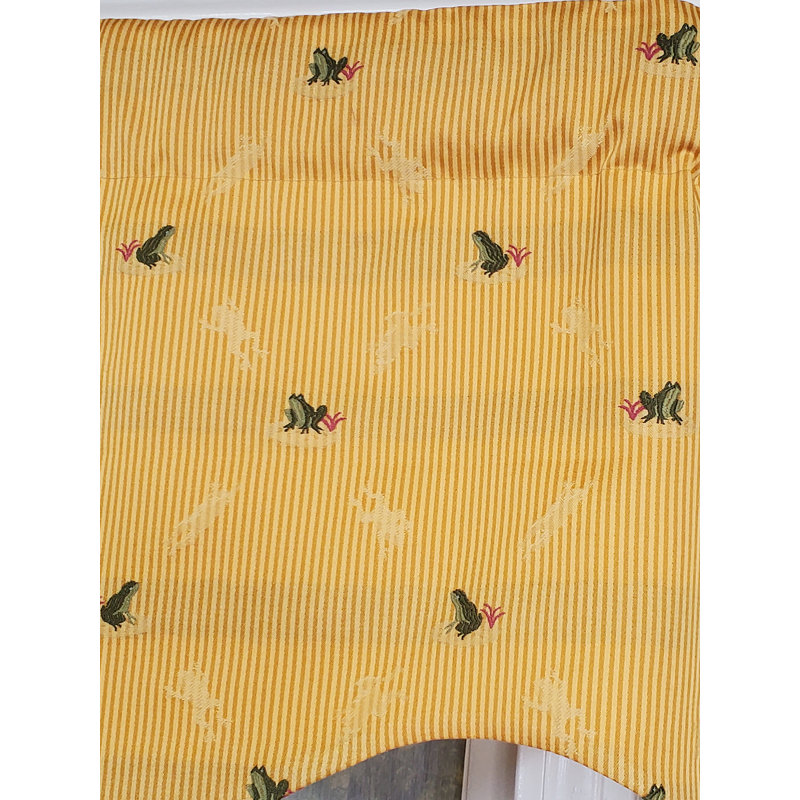 Cantonnière géométrique pointue 50 po en jaune / vert / brun