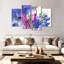 Ensemble de 4 fleurs abstraites sur toile-204860206