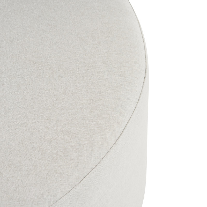 Tissu rond blanc avec pieds en bois d'hévéa de haute qualité, conception moderne pour l'espace de vie principal, fonction antidérapante silencieuse, entretien facile