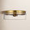 2 Light Glass Flush Mount