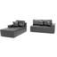 Canapé-lit de coin en similicuir avec méridienne à compression, canapé modulaire en forme de L avec éponge à haute densité, canapé convertible sans assemblage requis pour le salon, appartement, chambre d'amis (noir)-1247446880