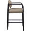 Tabouret de bar en cuir taupe Serava-129631237