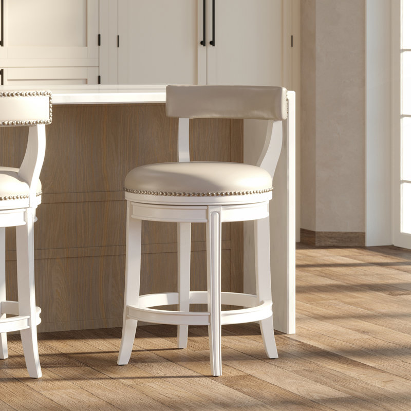 1 tabouret de bar élégant pour les cuisines et les bars modernes, Gris / Blanc, 26