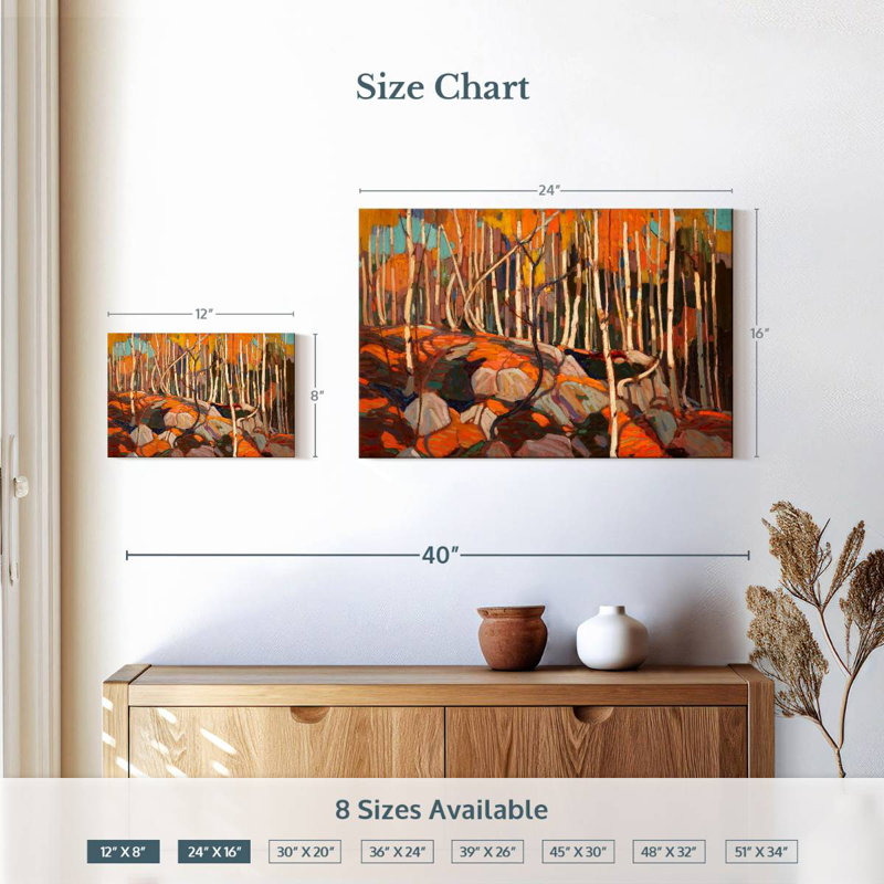 Alvord The Birch Grove Autumn, H 16 po x l 24 po