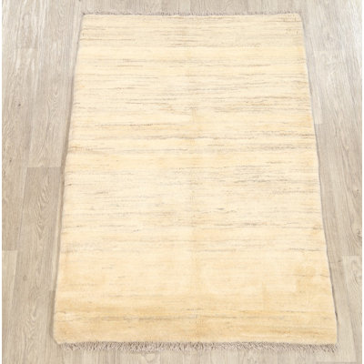 Spurgeon One-of-a-Kind 3'8" X 5' New Age Wool Area Rug in Beige