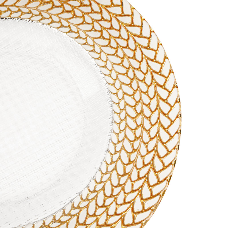 Assiettes rondes en verre