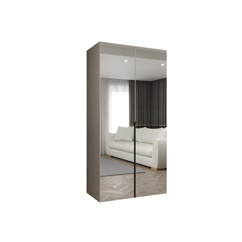 Blina 2 Door Manufactured Wood Wardrobe, Cashmere