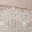 Housse de couette double / grand en coton rose, géométrique, 2 taies décoratives standards