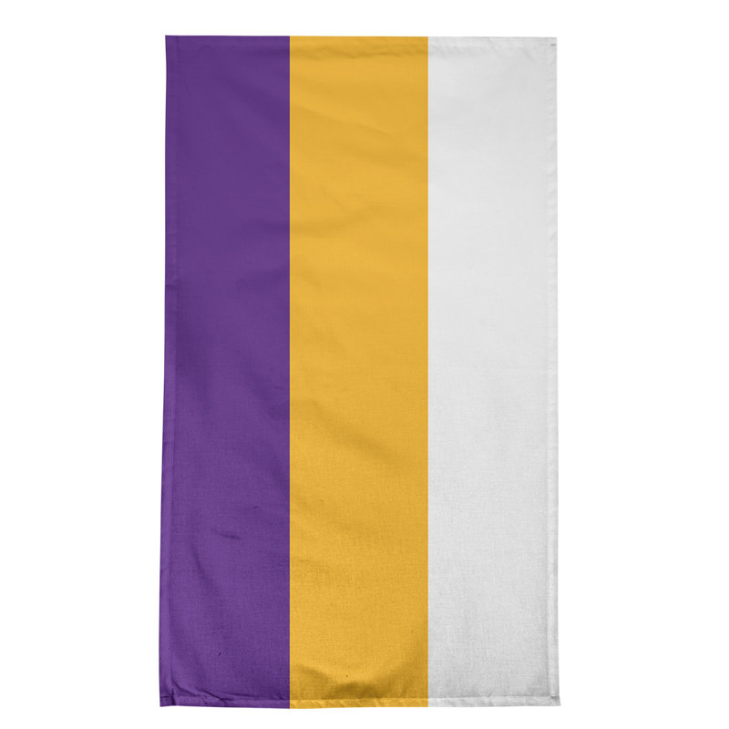 Stripe Tea Towel Kitchen Towel, Cotton, Purple/Gold/White Los Angeles Basketball