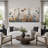 Vibrant Wildflower "Rustic Wildflowers Floral Artwork, Neutral Botanical Living Room Wall Pictures, 3 Pieces Framed Canvas Digital Giclee Print Wall Art"-124835524-110789465
