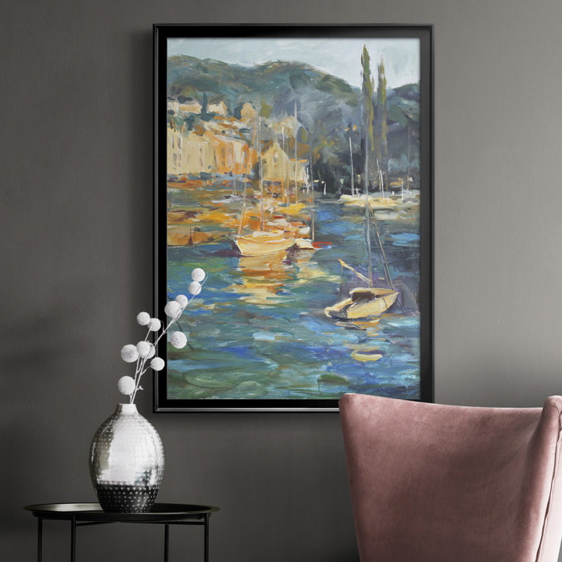 Tropical Stems II - peinture sur toile encadrée, Noir, H 30,5 po x l 22,5 po x P 1 po