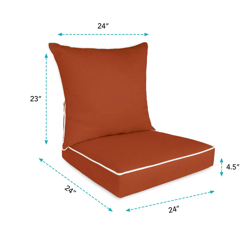 Coussin de siège intérieur / extérieur Wendin, Orange brûlé