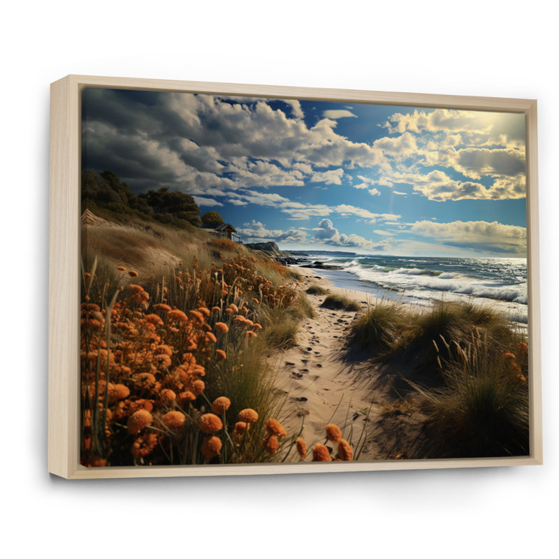 Superbe paysage côtier III sur toile, H 16 po x l 32 po x P 1 po, Cadre naturel flottant