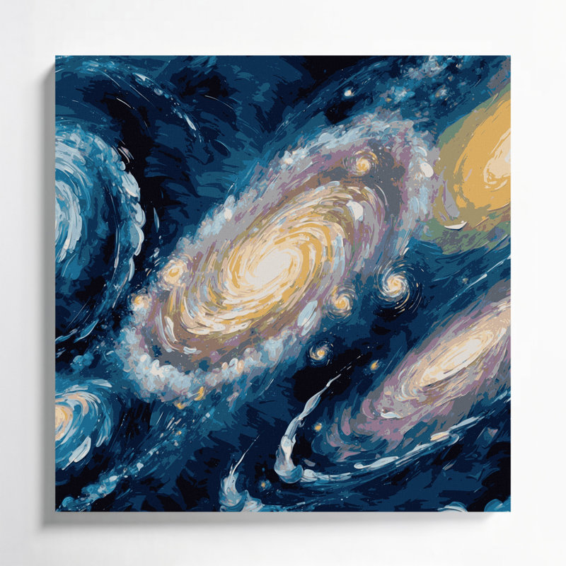 Art mural sur toile Space Stephans Quintet, H 12 po x l 12 po