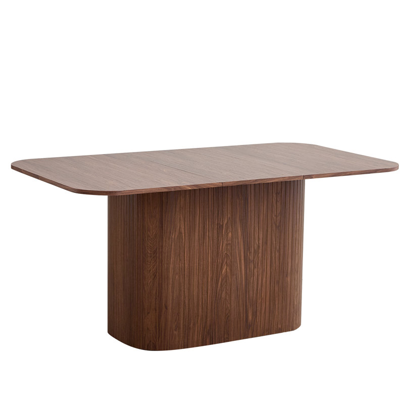 Nordic Style Wooden Dining Table - Rectangular Dining Table - For 4-6 People , Dark Brown