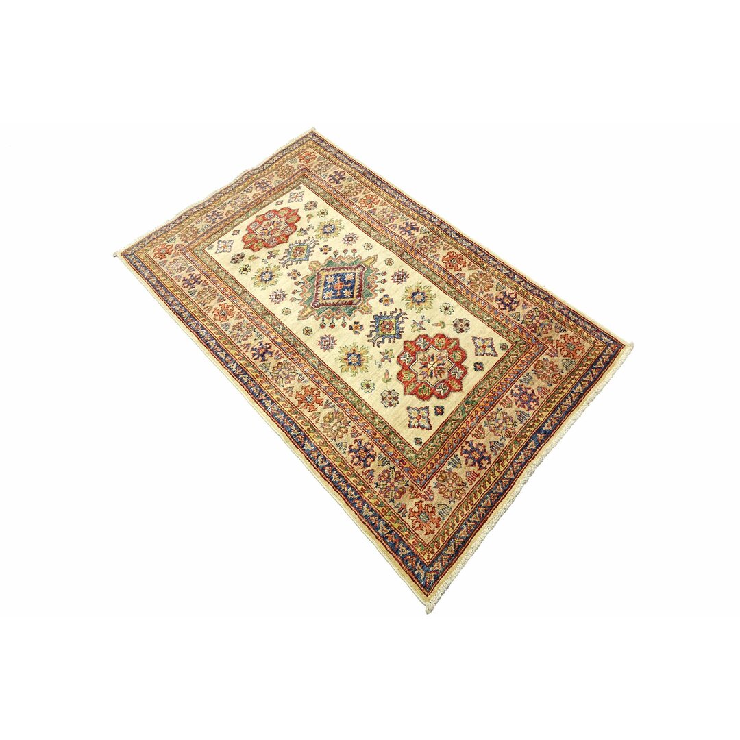 Handgefertigter Teppich Havre in Beige