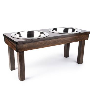 Pets Stop Moretti Double Diner Elevated Dog Feeder Bowl S / Black