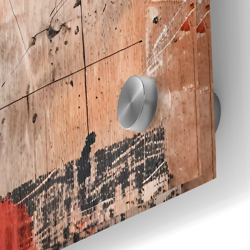 Ivy Bronx «Abstract Cracks No 2» par Andreas Magnusson, art mural en verre acrylique, 24 po x 36 po